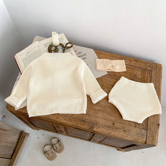 Conjunto de Dos Piezas en Punto Liso para Bebé con Mangas Largas - Image 7