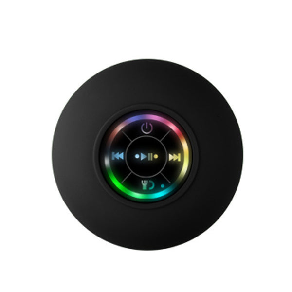 Waterproof Bluetooth Speaker with Extra-Large Suction Cup and LED Light