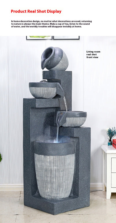 Fuente de Agua Decorativa con Humidificador para Sala de Estar - Image 29