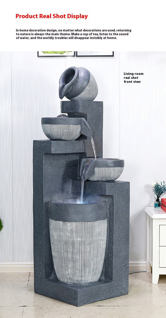 Fuente de Agua Decorativa con Humidificador para Sala de Estar - Image 29