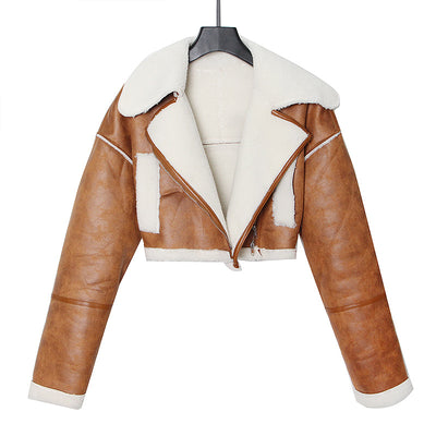 Chaqueta de Cuero con Forro de Velvet para Cordero - Abrigo Grueso y Cálido - Image 2