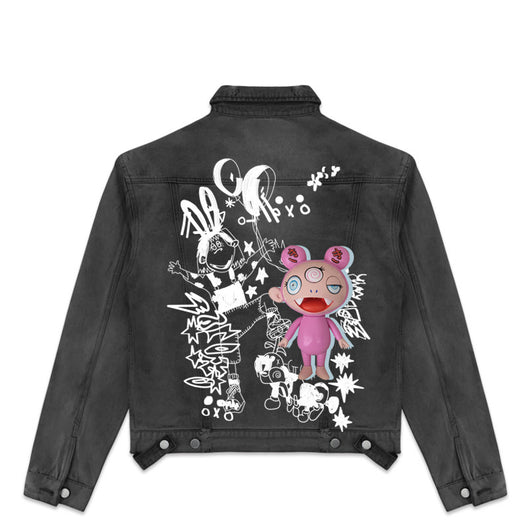 Muñeca con Chaqueta Vaquera de Solapa Pintada a Mano - Image 8