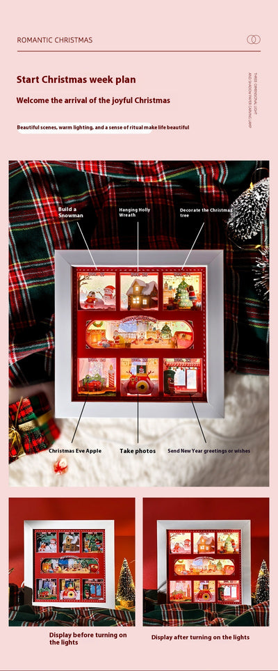 Lámpara de Papel Recortado 3D con Efecto Luz y Sombra - Regalo Navideño Creativo - Image 11