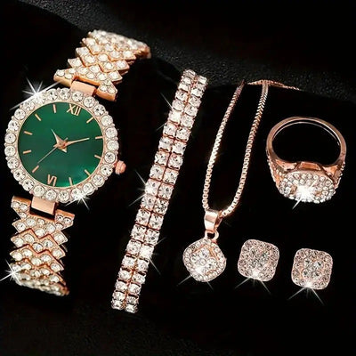 Reloj para Mujer con Diamantes Incrustados - Conjunto Cornucopia - Image 4