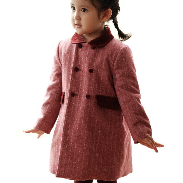 Abrigo de Lana Gruesa para Niñas - Largo Medio Elegante - Image 7