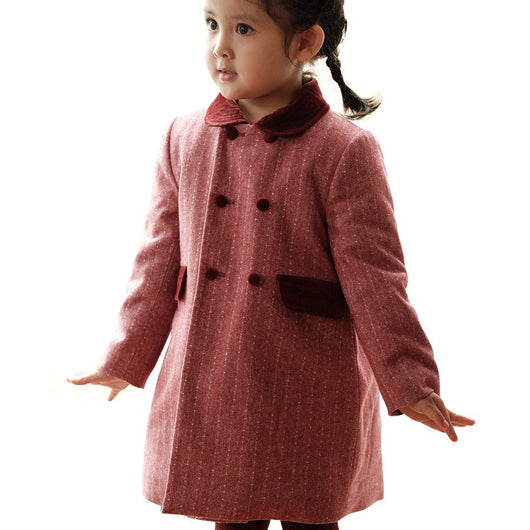 Abrigo de Lana Gruesa para Niñas - Largo Medio Elegante - Image 7
