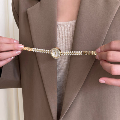 Reloj Pulsera de Perlas Estilo Clásico Elegante - Image 11