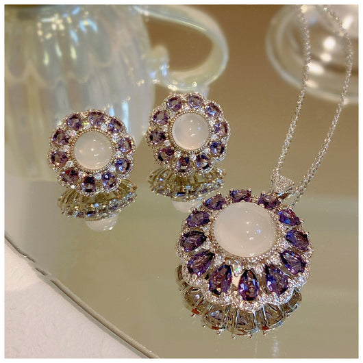Anillo de Flor Tridimensional en Amatista Violeta - Image 6