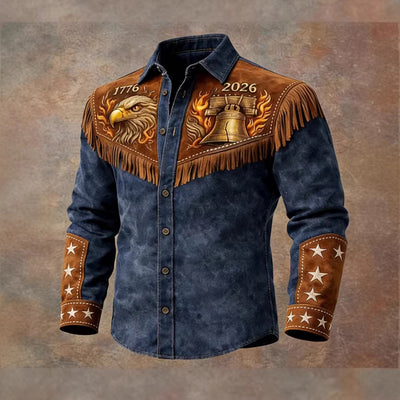 Camisa Western Retro Desgastada Aniversario 250 Años USA - Image 2