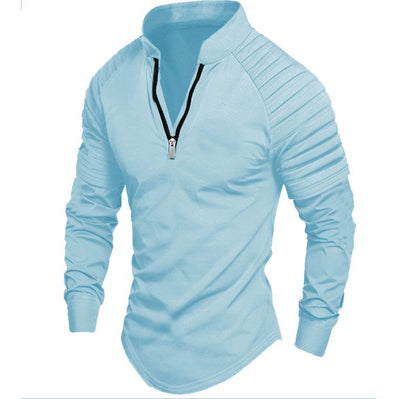 Polo Deportivo Hombre Manga Larga con Cierre - Estilo Europeo y Americano - Image 3