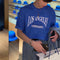 Playera Hombre Estilo Coreano Letras Estampadas Manga Corta
