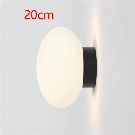 Lámpara de Pared Minimalista Blanca en Vidrio Estilo Hongo - Image 7