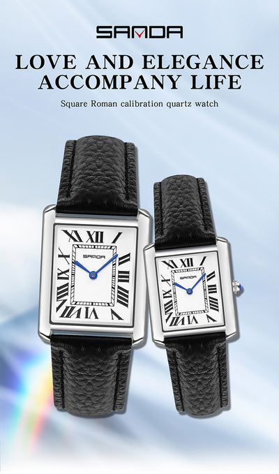 Reloj de Pareja Estilo Romano Resistente al Agua - Image 8