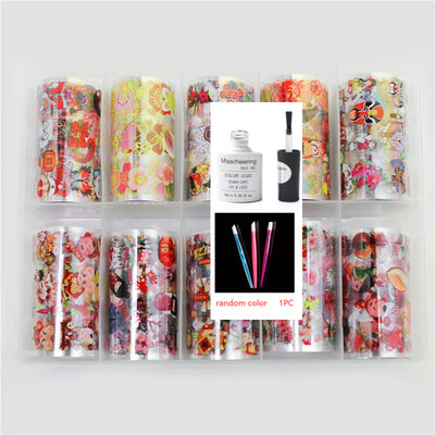 Set de 12 Láminas Decorativas para Uñas - Transferencias Nail Art - Image 43