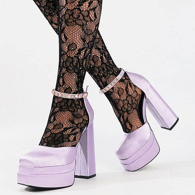 Tacones Plataforma 14cm con Brillantes Cristal - Image 89