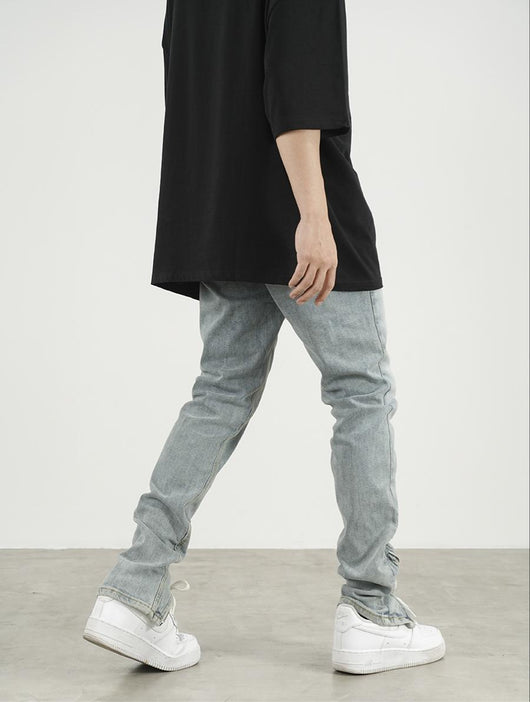 Jeans Slim Fit con Cierre Lateral para Hombre y Mujer - Image 16