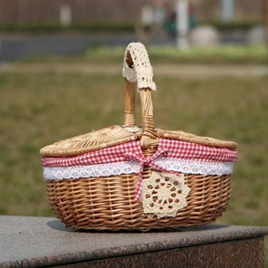 Canasta Rústica para Picnic con Compartimientos - Image 13