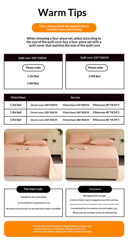 Juego de Cama Tencel de 4 Piezas para Niñas - Suave y Duradero - Image 6