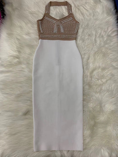 Vestido Ajustado sin Mangas con Detalles de Diamantes - Image 12