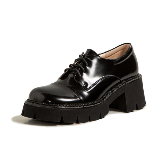 Zapatos Oxford Mujer Estilo Británico Suela Gruesa con Cordones - Image 12