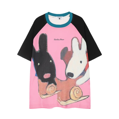 Playera de Algodón para Hombre con Estampado Abstracto Cartoon - Image 6