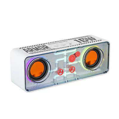 Parlante Bluetooth Mecánico Transparente Doble Altavoz - Image 7