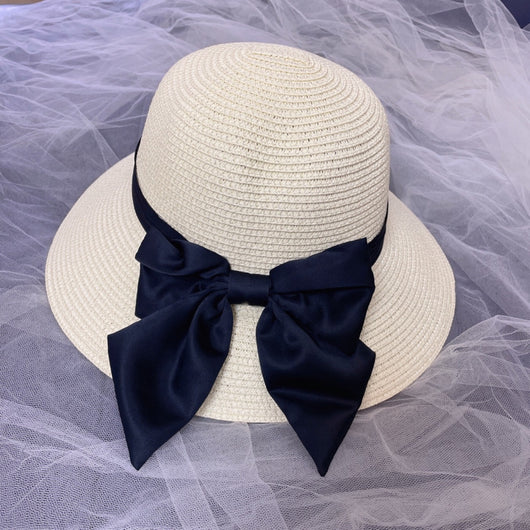 Sombrero de Paja con Moño Simple - Diseño Minimalista Playa - Image 4