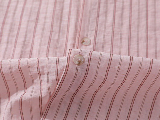 Camisa de Rayas Verticales Manga Corta para Hombre - Image 16