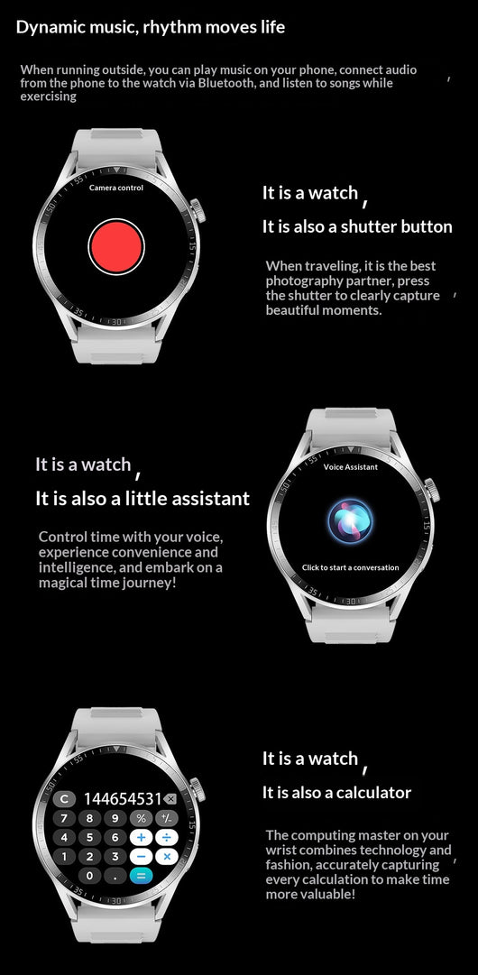 Reloj Inteligente Redondo con Llamadas Bluetooth y Monitor de Salud - Image 8