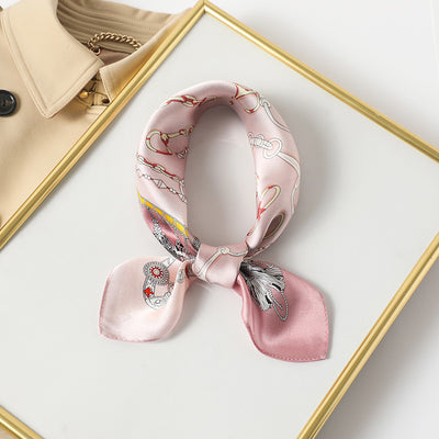 Pañuelo de Seda Cuadrado para Mujer - Diseño Estampado Versátil Primavera Verano - Image 34