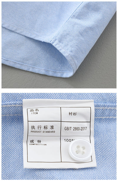 Camisa Oxford de Manga Larga para Hombre - Casual y Versátil - Image 14