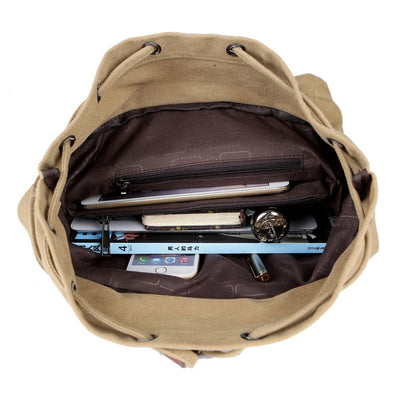 Mochila para Hombre de Lona y Cuero Crazy Horse - Image 11