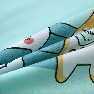Juego de Cama de Cuatro Piezas Cashmira Vegetal Cepillada con Diseño Cartoon - Image 12