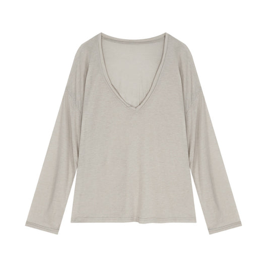 Blusa Suelta Transparente Cuello V Manga Larga Protección Solar - Image 6