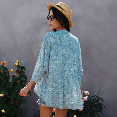 Blusa Floral de Gasa con Mangas 3/4 - Image 3