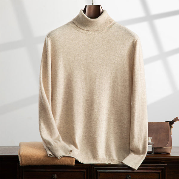Camisa Casual de Cachemira con Cuello Alto para Otoño Invierno