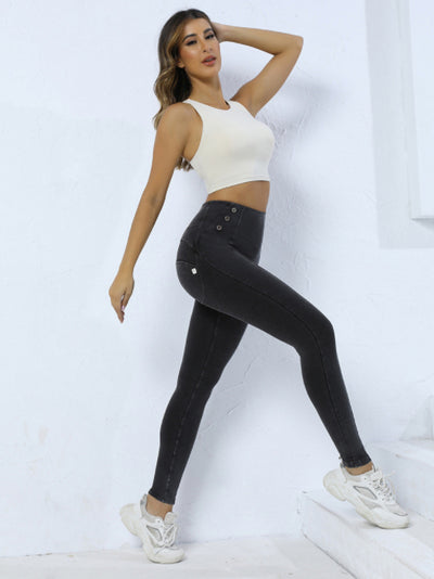 Pantalones Yoga Levanta Glúteos con Botones Laterales para Mujer - Image 2