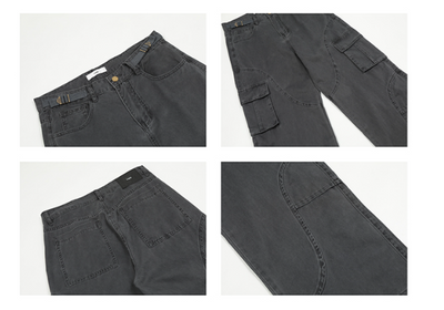Overol Holgado Estilo Americano Desgastado para Otoño e Invierno - Image 15
