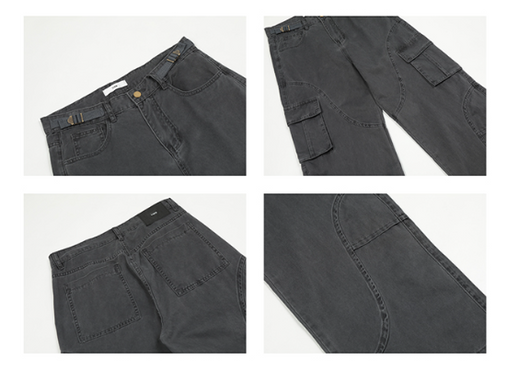 Overol Holgado Estilo Americano Desgastado para Otoño e Invierno - Image 15