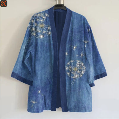 Cardigan Retro Japonés Tejido en 3D para Hombre - Image 3