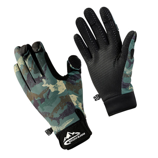 Guantes de Pesca Profesionales Invierno Dedos Expuestos Pantalla Táctil - Image 2