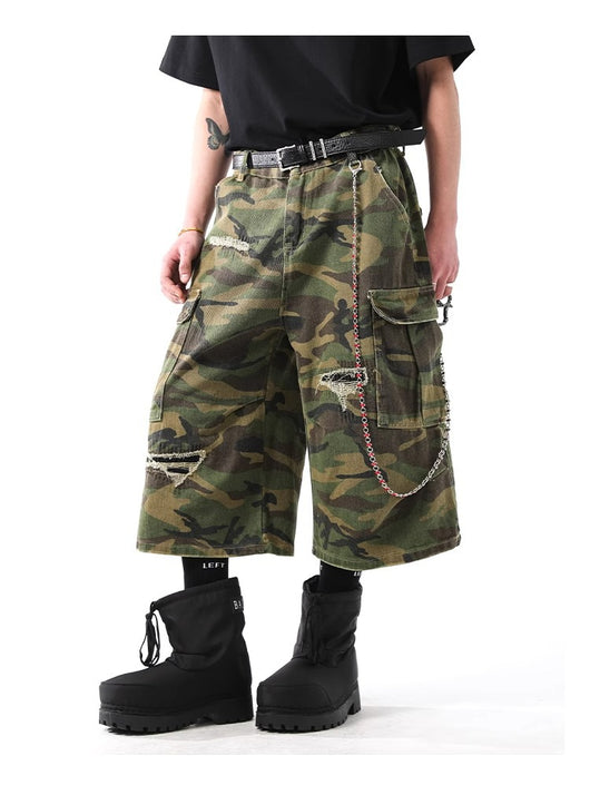 Pantalones Cargo Camuflaje Retro Cortos - Image 11