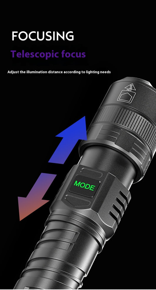 Linterna LED Camping Recargable USB con Pantalla Digital de Zoom - Image 6