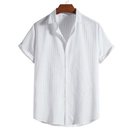 Camisa Casual a Rayas de Manga Corta para Hombre - Image 3