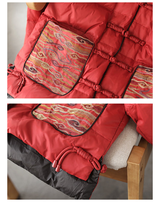 Chaqueta Acolchada Corta para Mujer con Bordado - Image 11