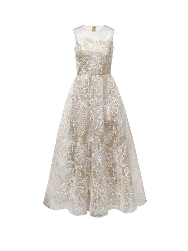 Vestido de Encaje Artesanal sin Mangas para Dama - Image 3