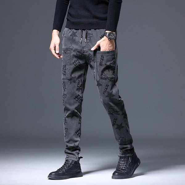 Pantalones Casuales Slim Fit de Corte Recto para Hombre