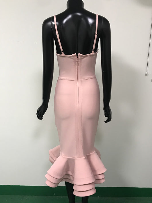 Vestido de Noche Escote Profundo Ajustado Tipo Bandage - Image 16