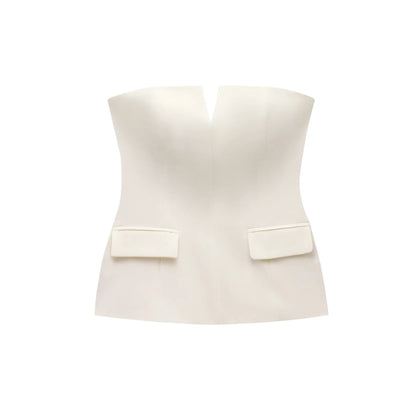 Top Strapless Liso Sin Tirantes - Image 6
