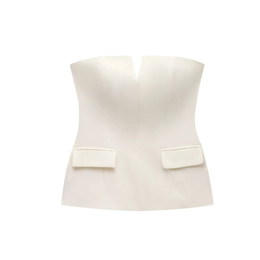Top Strapless Liso Sin Tirantes - Image 6